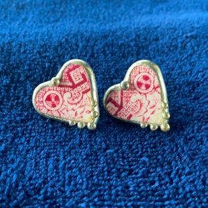 ❤️ Heart Earrings ❤️ceramic tiles